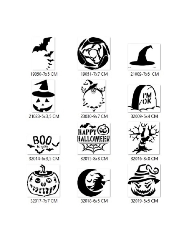 Halloween Cadılar Bayramı Geçici Dövme Kalıpları Seti