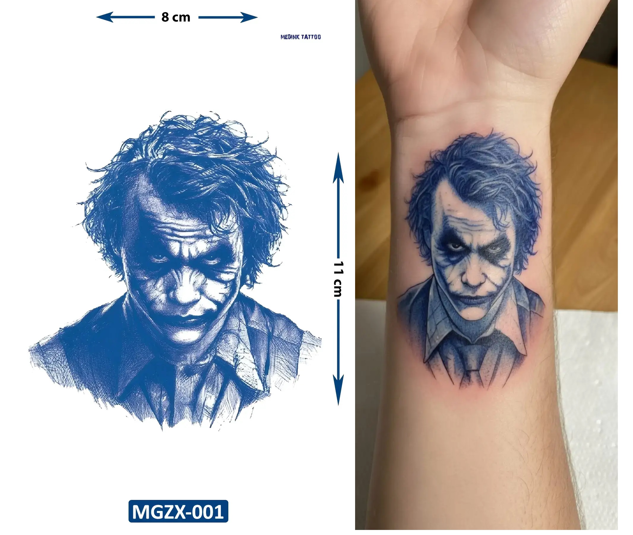 Joker Geçici Dövme Yarı Kalıcı Aylık Yapıştırma Dövme