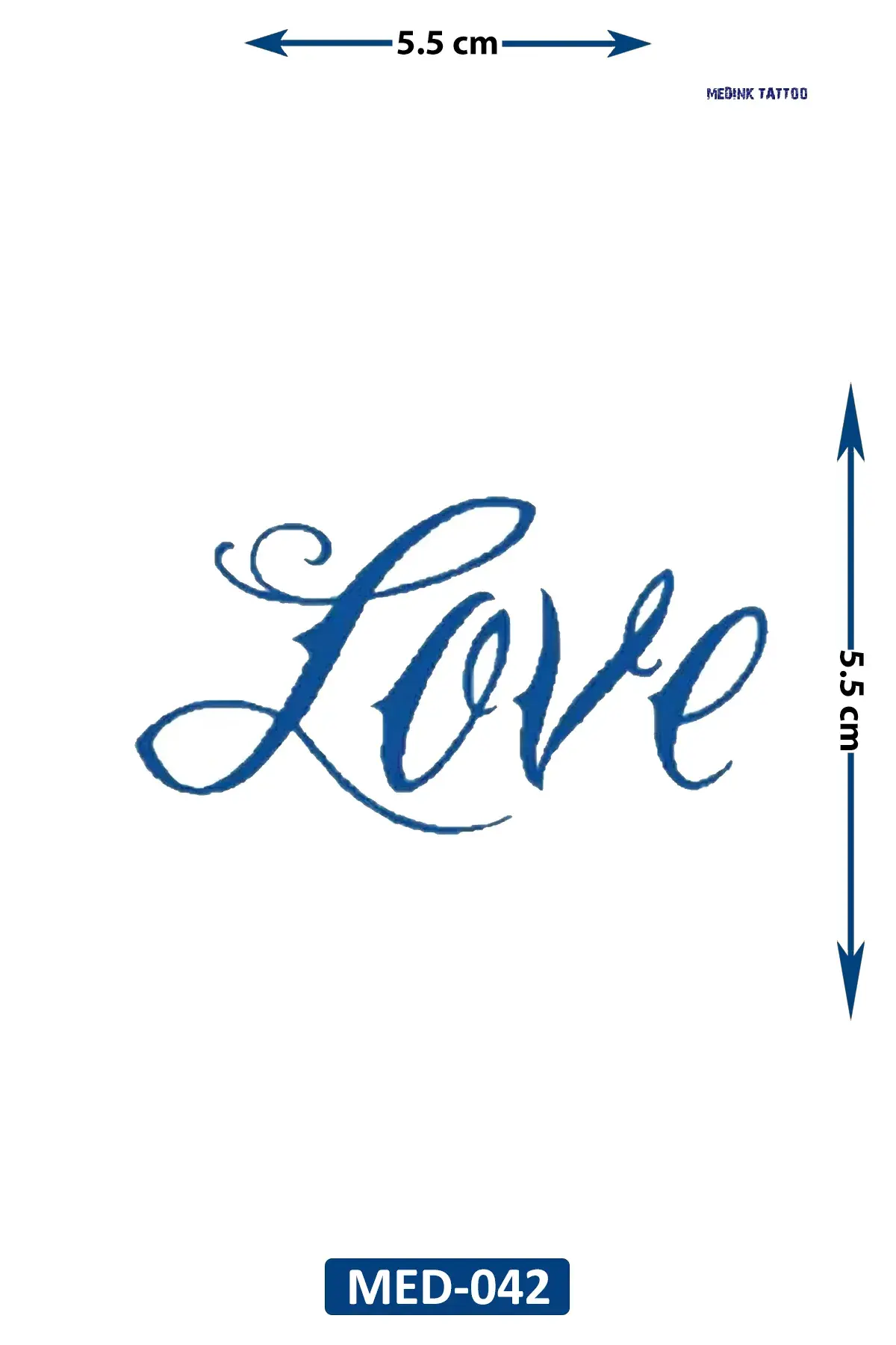 Love 5 cm Minimal geçici Dövme Yarı Kalıcı Geçici Dövme