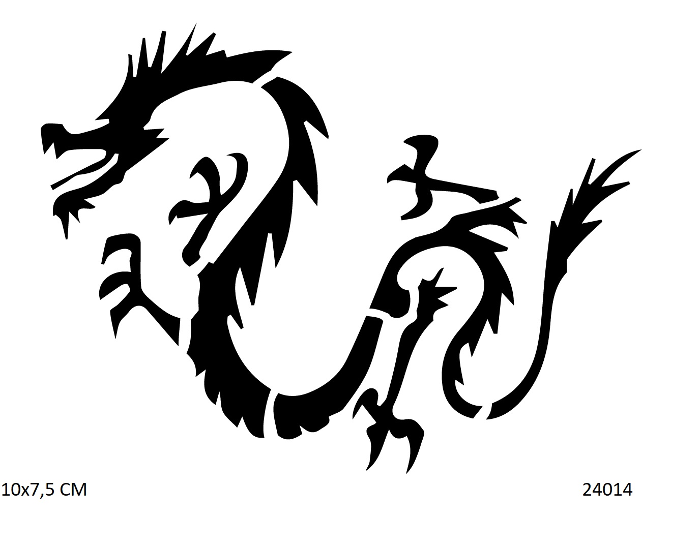 Çin Ejderi Geçici Dövme Şablonu