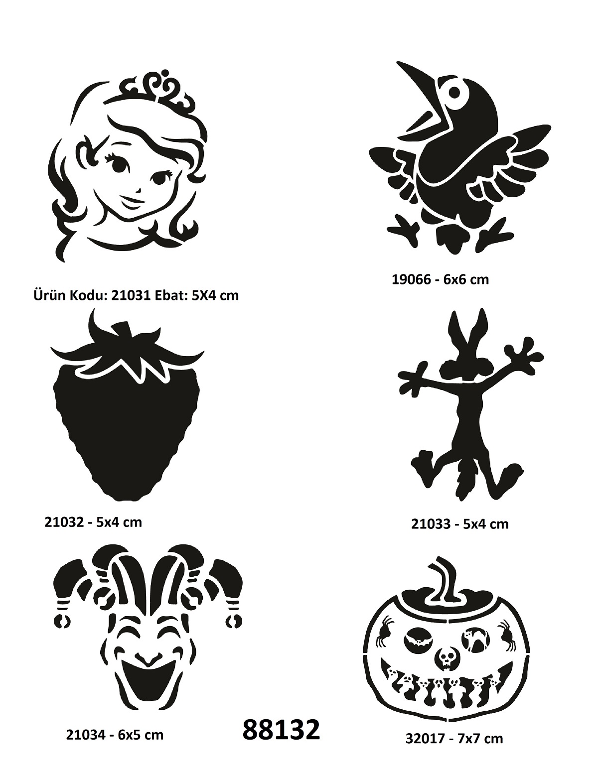 Çocuk desenleri Geçici Dövme Şablonu Seti