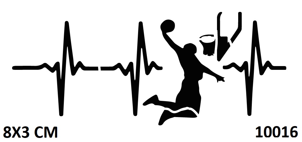 Basketbol Nabız Modeli Geçici Dövme Şablonu