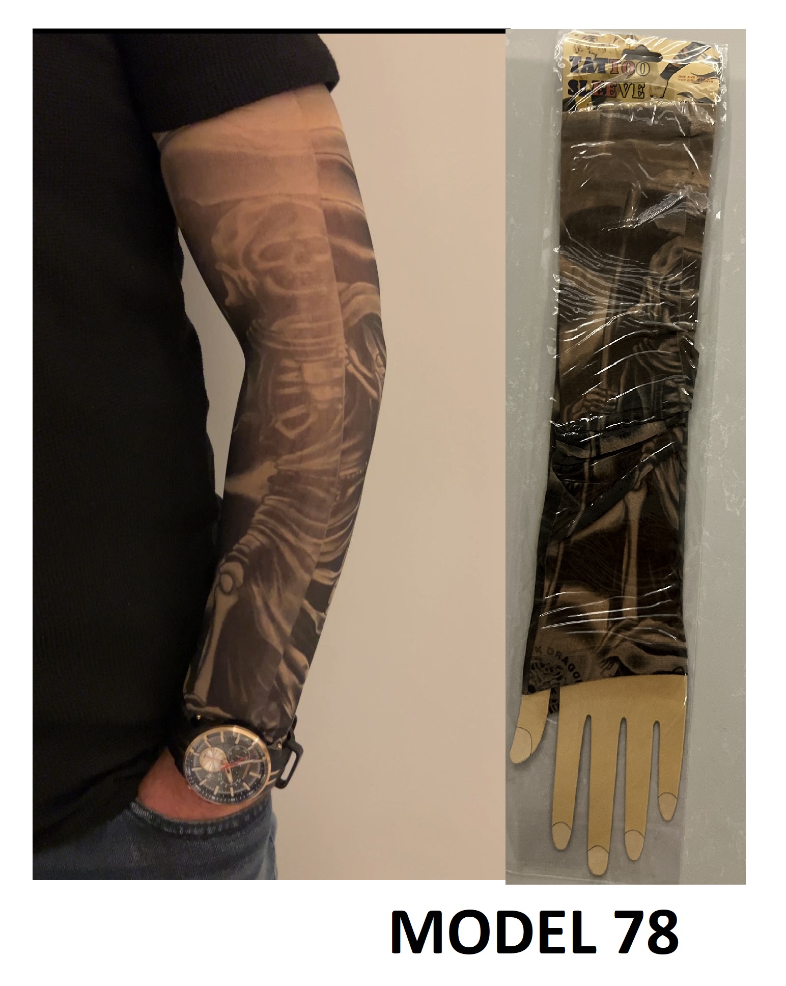 Giyilebilir Dövme Çift Kol 2 Adet Kol Çorap Dövmesi Sleeve tattoo Model78