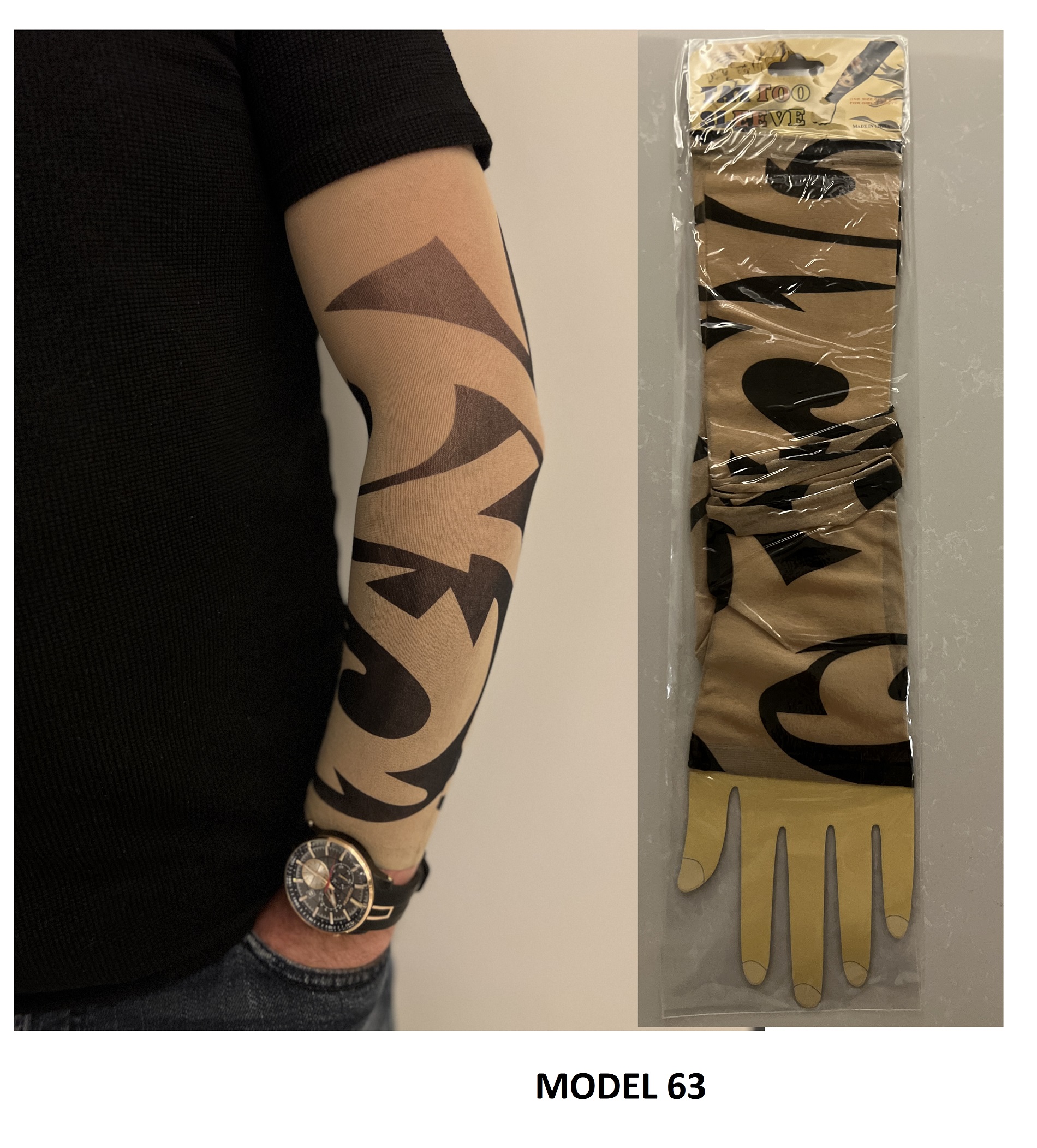Giyilebilir Dövme Çift Kol 2 Adet Kol Çorap Dövmesi Sleeve tattoo Model63