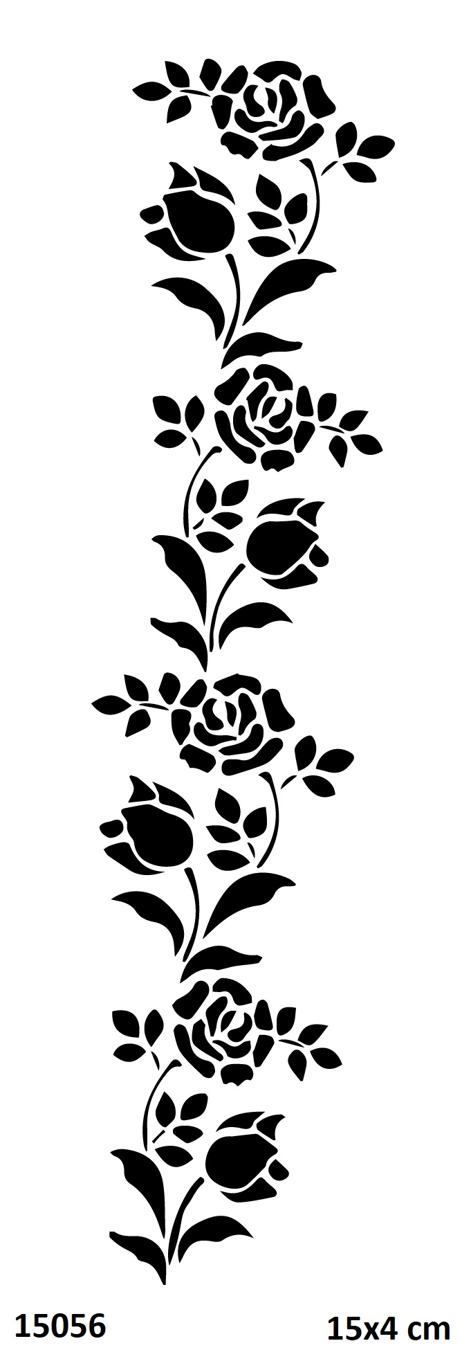 Sarmaşık Gül Geçici Dövme Şablonu Stencil Kalıp