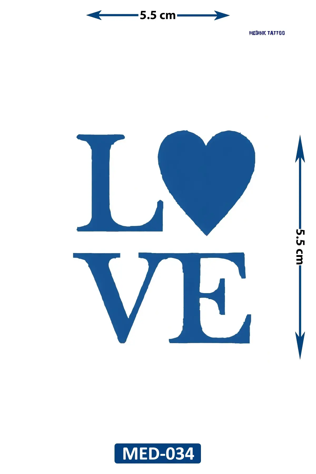 Love 5 cm Minimal geçici Dövme Yarı Kalıcı Geçici Dövme