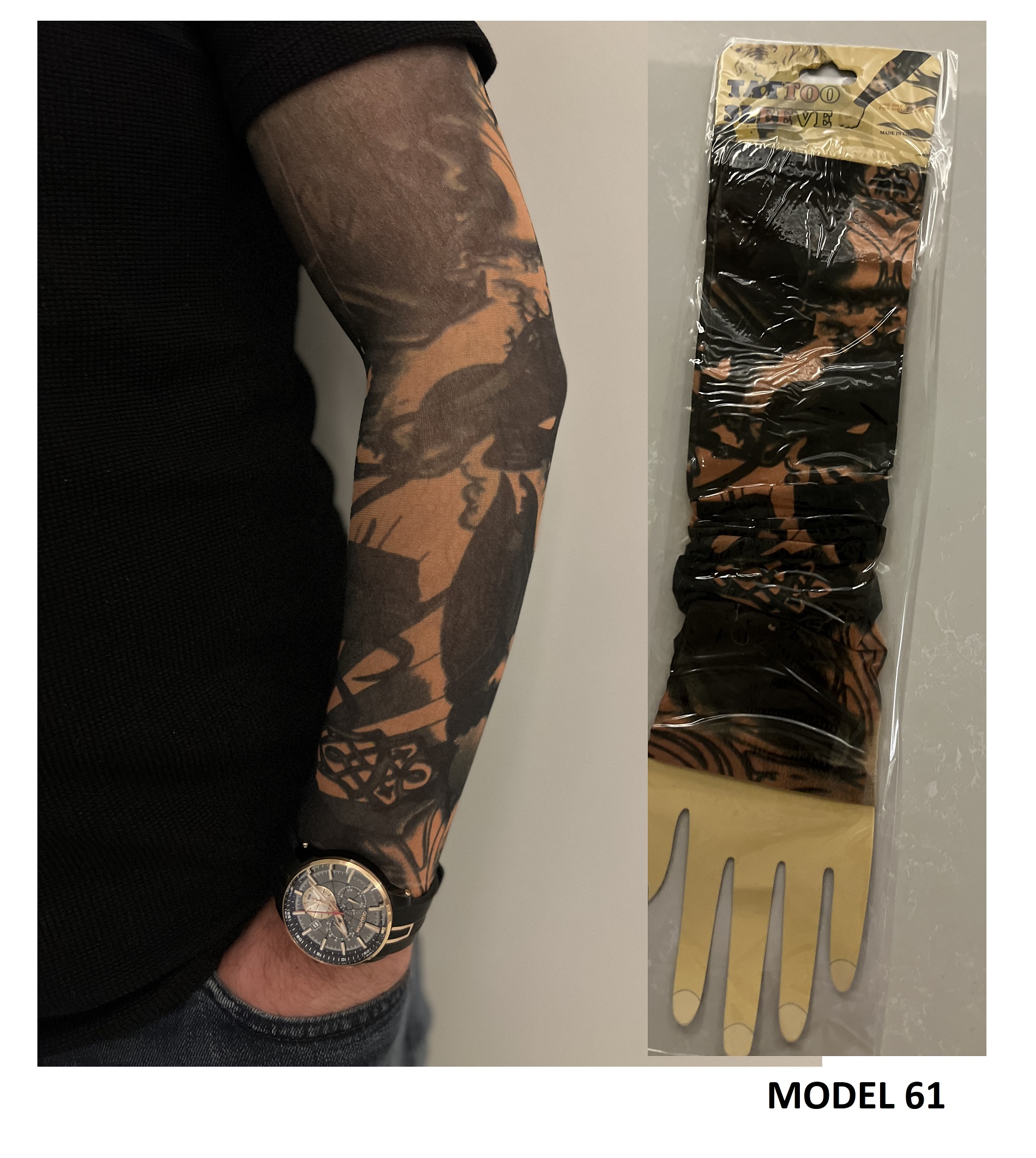 Giyilebilir Dövme Çift Kol 2 Adet Kol Çorap Dövmesi Sleeve tattoo Model61