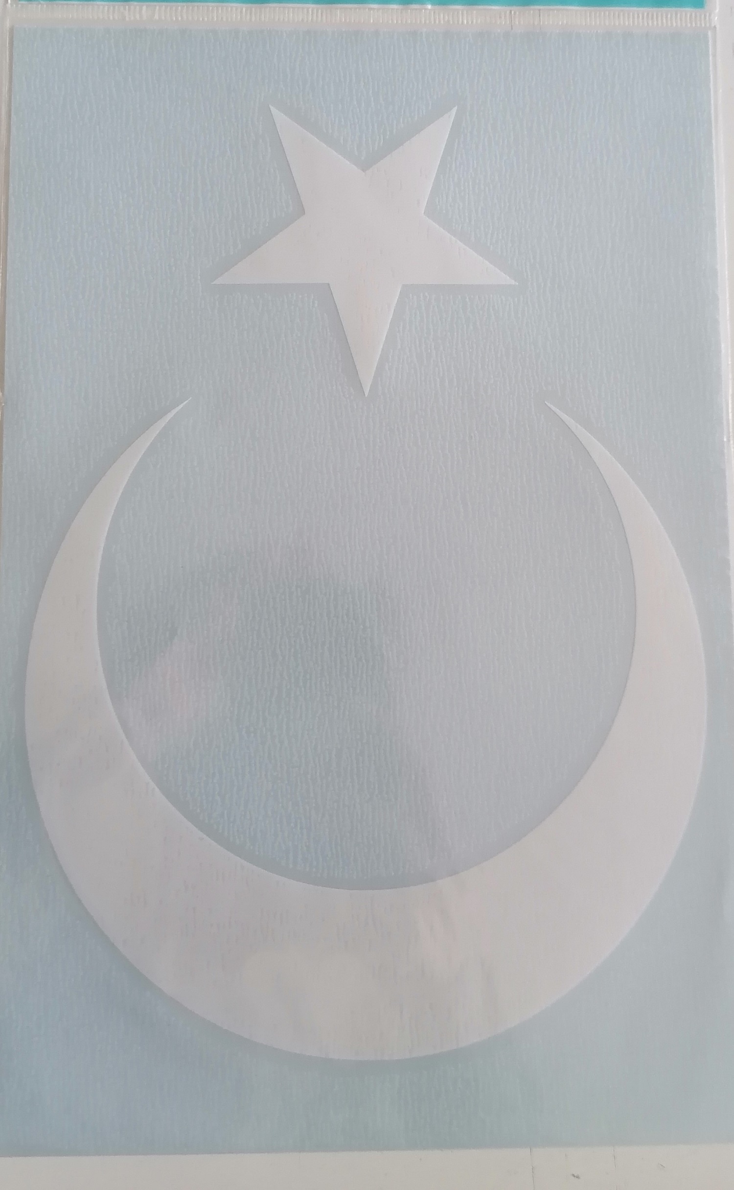 Türk Bayrağı Araba Çıkartması Sticker Dövme Beyaz