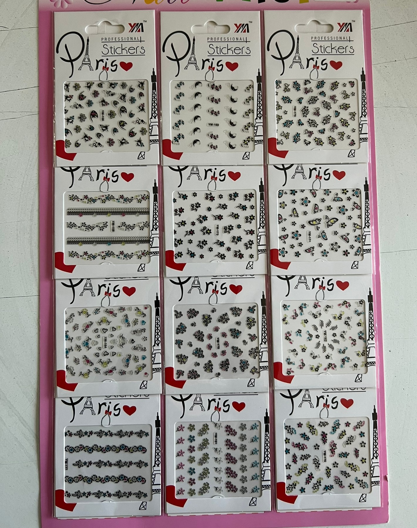 Nail Art Tırnak Dövmesi 12 Kartela Birden Mega Paket