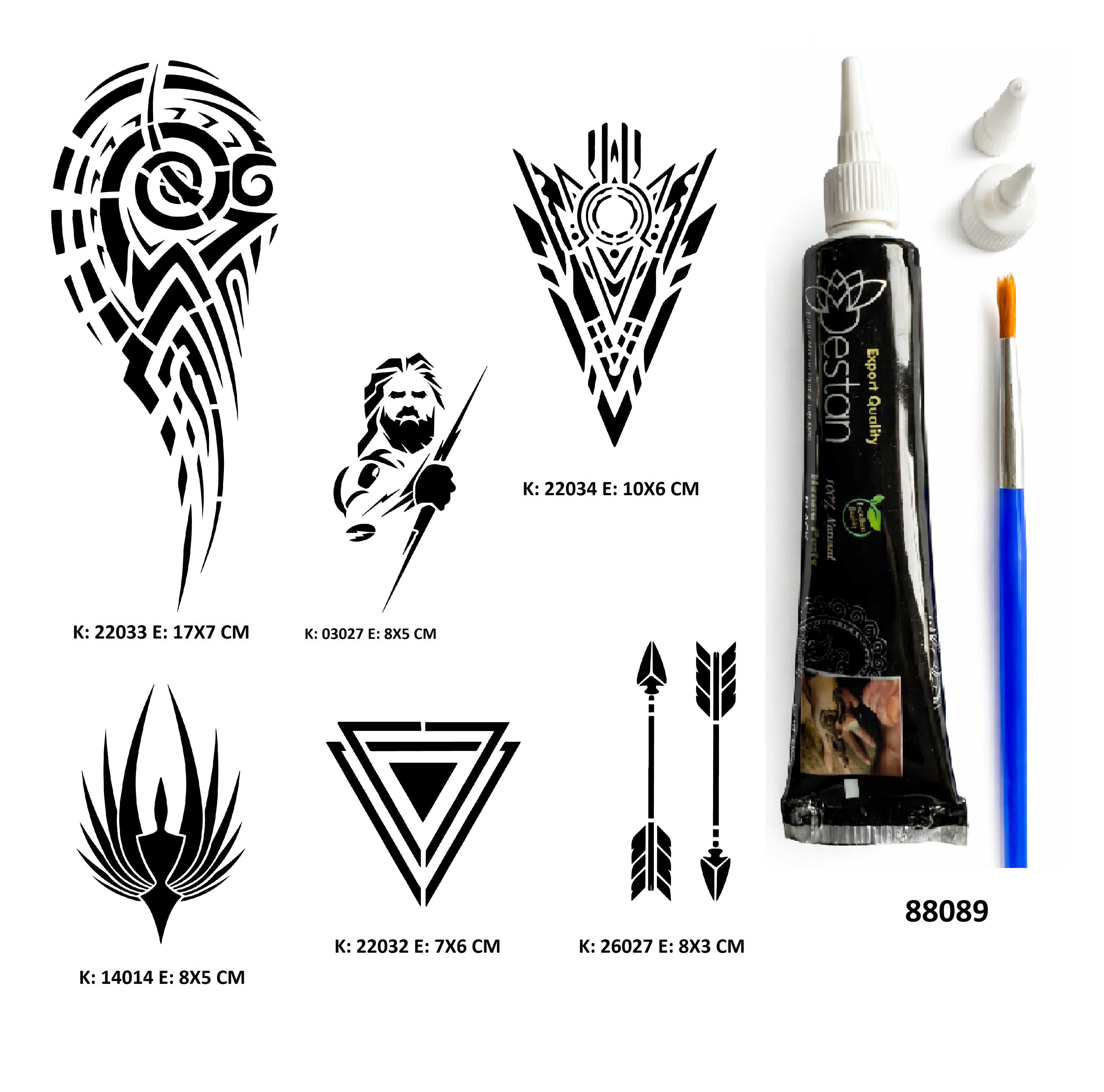 Tribal Kol Hint Kınası Hediyeli Geçici Dövme Seti