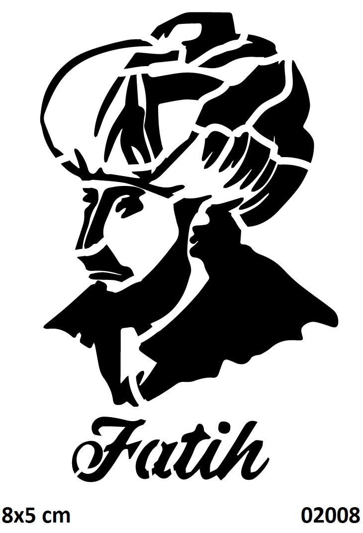 Fatih Sultan Mehmet Geçici Dövme Şablonu