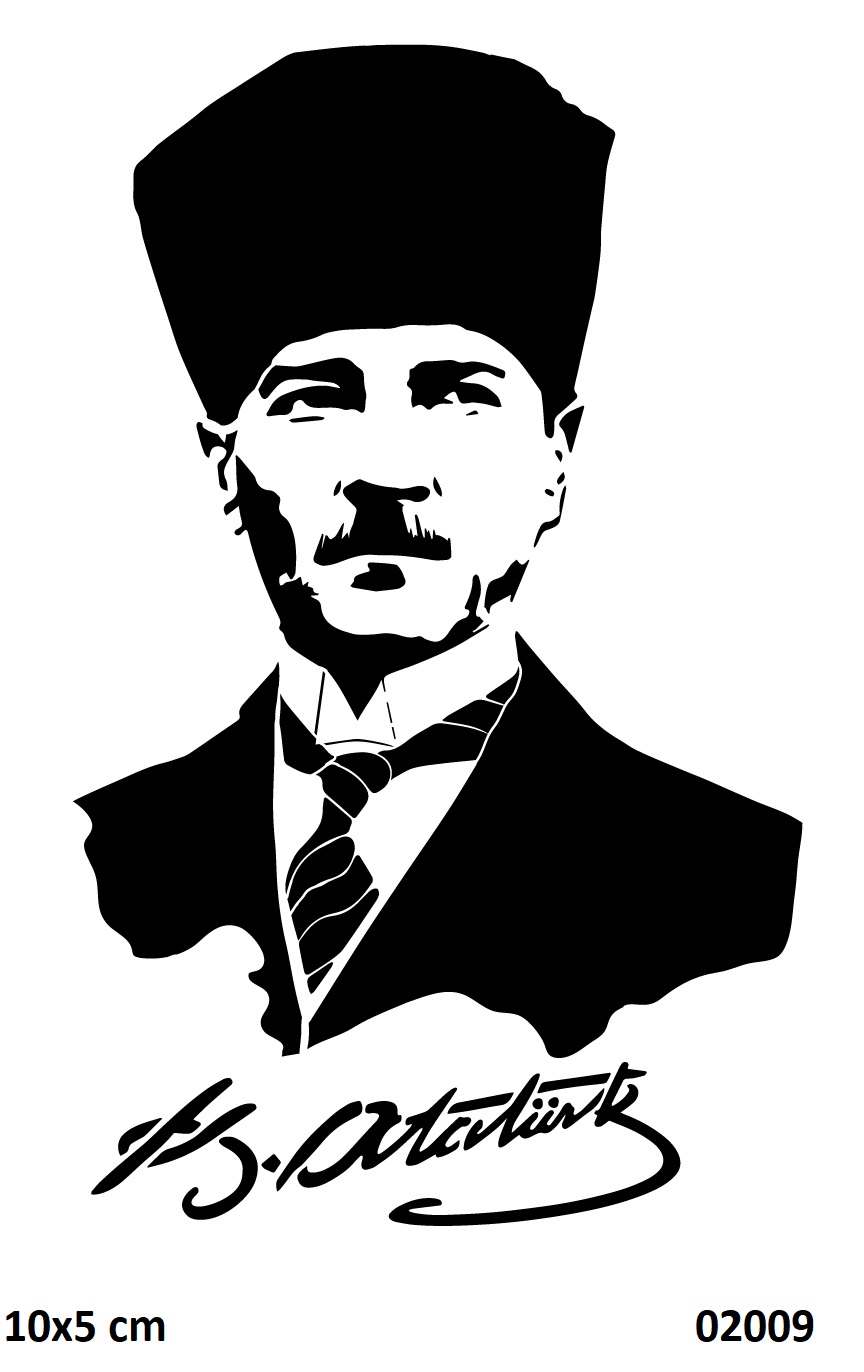 Kemal Atatürk Geçici Dövme Şablonu