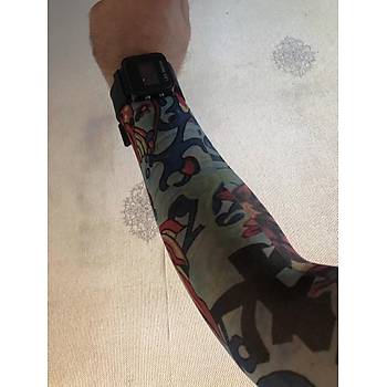 Çift Kol Giyilebilir Dövme Tribal Effect Tattoo Sleeve