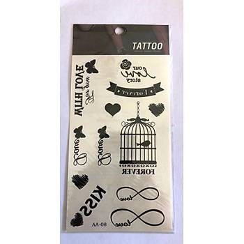 Sonsuzluk Yapýþtýrma Sticker Dövme Geçici Dövme Temporary Tattoos