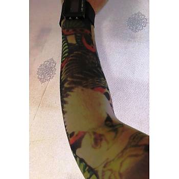 Çift Kol Giyilebilir Dövme Kartallý Desenler Tattoo Sleeve
