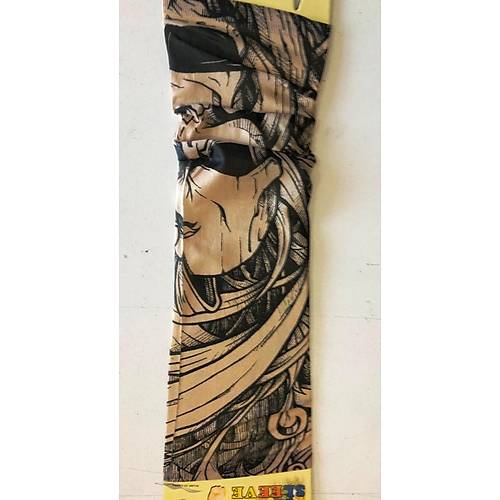 Çift Kol Giyilebilir Dövme İskeletli Desenler Tattoo Sleeve