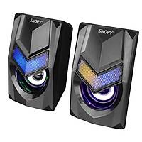Snopy SN-X25 RGB Ikl 3W*2 Siyah USB Speaker