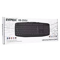 Everest KB-250U USB  Multimedia Klavye Siyah