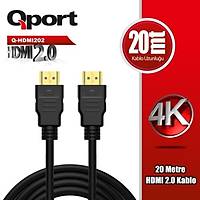 Qport Q-HDMI202 20m Hdmi 2.0 Kablo