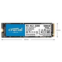 Crucial P2 500GB SSD m.2 NVMe PCIe CT500P2SSD8