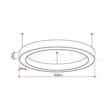 Halka (Simit) Aydnlatma Sarkt / 150cm / Ykseklik : 10cm / Genilik : 10cm