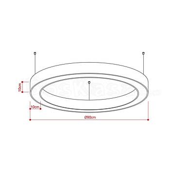 Halka (Simit) Aydnlatma Bo kasa / 90cm / Ykseklik : 10cm / Genilik : 10cm