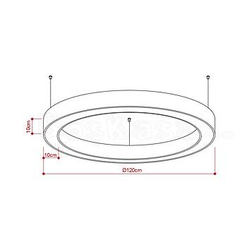 Halka (Simit) Aydnlatma Bo kasa / 120cm / Ykseklik : 10cm / Genilik : 10cm