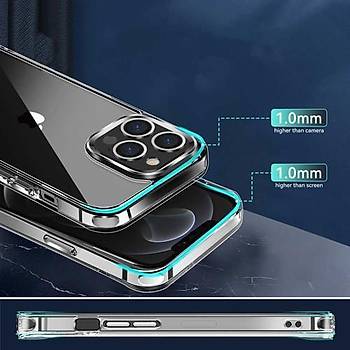 Kingcase phone 13 Pro Sararmayan Yan silikon Arka Sert Plastik effaf Klf