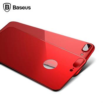 Baseus Silk Screen Back iPhone 7 / 8 3D 0.3mm Arka Koruyucu Cam