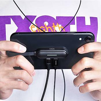 Wiwu Lightning Mobil Game Ses ve arj Dntrc Adaptr Krmz