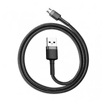 Baseus Cafule Serisi USB Kablo Micro USB 1.5A, 2M Siyah-Gri