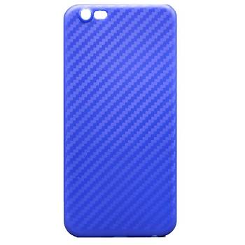 AntDesign iPhone 7 / iPhone 8 Karbon Desen Ultra Ýnce Kýlýf Mavi