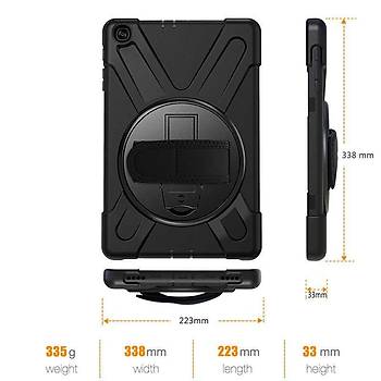 Kingcase pad Pro 10.5 Darbeye Dayankl Defender Klf Siyah