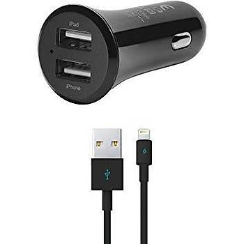 Ttec Quantum Duo MFI Lightning Kablolu 1A+2.4A ift Usb Ara arj