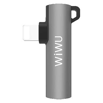 Wiwu ST03 Lightning Audio ve arj Dntrc Adaptr Gri
