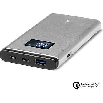 Ttec AlumiSlim LCD QC 3.0 10.000mAh Tanabilir arj Aleti