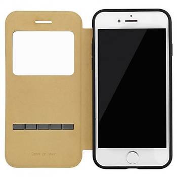 Baseus Simple Leather iPhone 7 Plus Standlý Deri Kapaklý Kýlýf