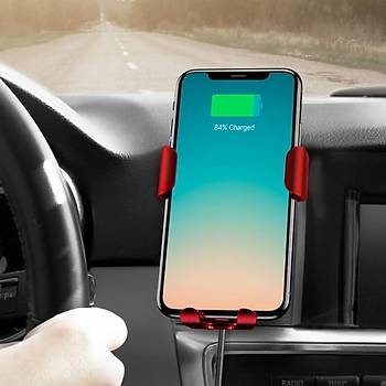 Baseus Gravity Wireless Ara arj Cihaz Telefon Tutucu Gm Gri