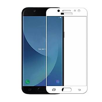 AntDesign 5D Tm Yzey Galaxy J7 Prime Cam Ekran Koruyucu Beyaz