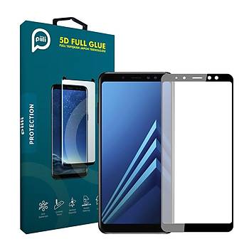 Piili 5D Tm Yzey Galaxy A8 2018 Cam Ekran Koruyucu Siyah