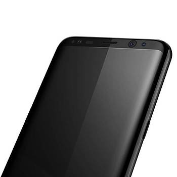 Baseus Galaxy S8 Plus 0,3mm 3D Kavisli Cam Ekran Koruyucu Siyah