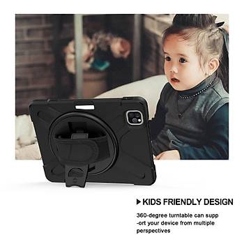 KinGcase Pad 11Pro 2020 Tam Koruml Defender Tablet Klf Siyah