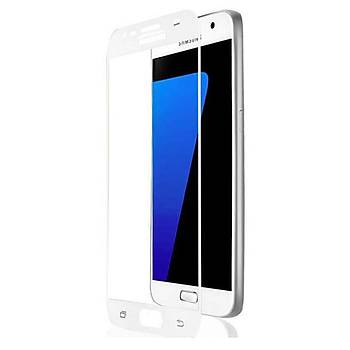 Piili 5D Tüm Yüzey Galaxy A5 2018 Cam Ekran Koruyucu Beyaz