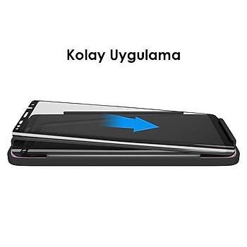 Piili 5D Tüm Yüzey Galaxy A5 2018 Cam Ekran Koruyucu Siyah