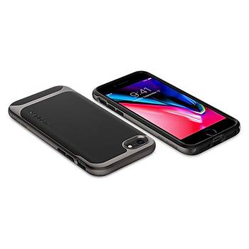 Spigen iPhone 7 / 8 Neo Hybrid Herringbone Serisi Klf Gun Metal