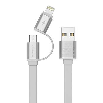 Pineng Pn-304 Lightning & Micro Usb 1 Metre Data arj Kablosu