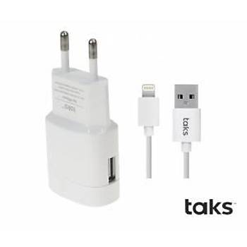 Ttec Taks iPhone Lightning Kablolu 1A Seyahat arj Cihaz Beyaz