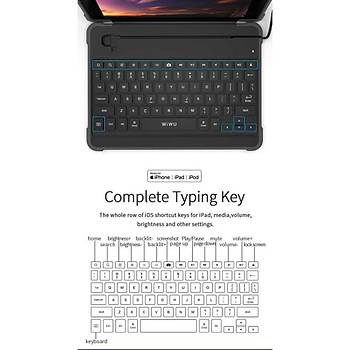 Wiwu MFI Lisanslı iPad Standlı Klavyeli Kılıf Siyah