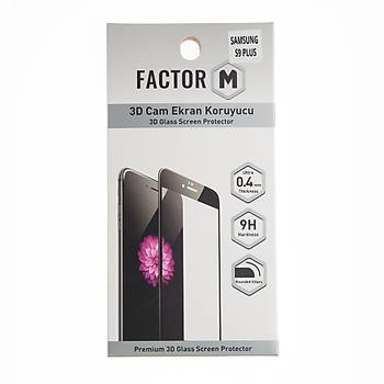 Factor-M Samsung Galaxy S9 Plus 3D Cam Ekran Koruyucu Siyah