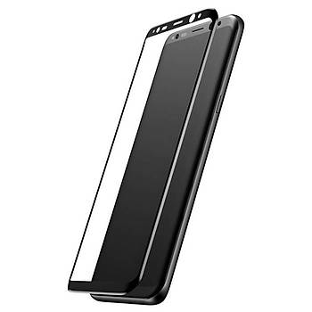 Baseus Galaxy S8 0,3mm 3D Kavisli Cam Ekran Koruyucu Siyah